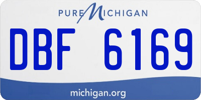 MI license plate DBF6169