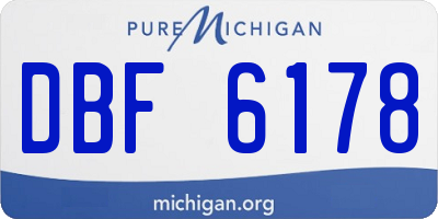 MI license plate DBF6178