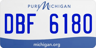 MI license plate DBF6180