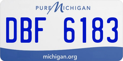 MI license plate DBF6183