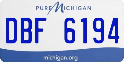 MI license plate DBF6194