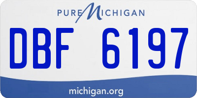 MI license plate DBF6197