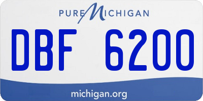 MI license plate DBF6200