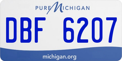 MI license plate DBF6207