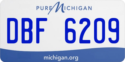 MI license plate DBF6209