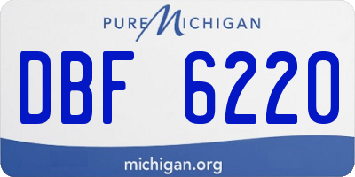 MI license plate DBF6220