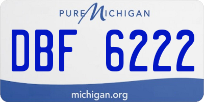 MI license plate DBF6222