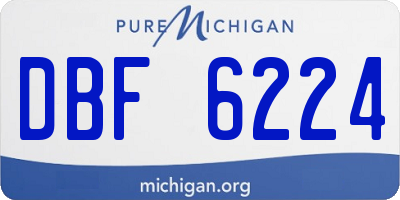 MI license plate DBF6224