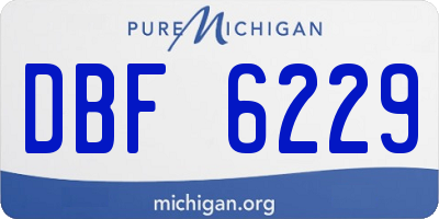 MI license plate DBF6229