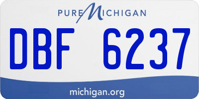 MI license plate DBF6237