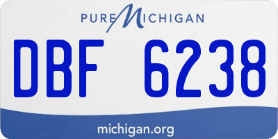 MI license plate DBF6238