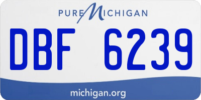 MI license plate DBF6239