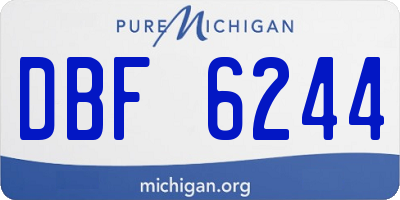 MI license plate DBF6244