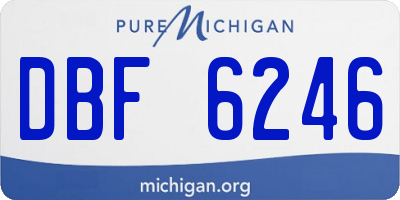 MI license plate DBF6246