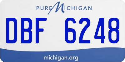 MI license plate DBF6248
