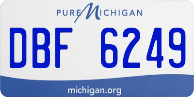 MI license plate DBF6249
