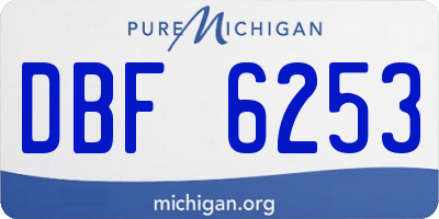 MI license plate DBF6253
