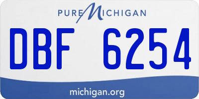 MI license plate DBF6254