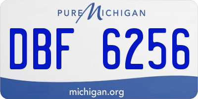 MI license plate DBF6256