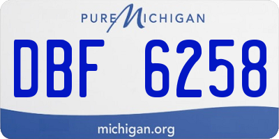 MI license plate DBF6258
