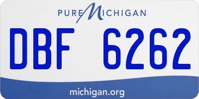 MI license plate DBF6262