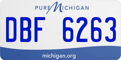 MI license plate DBF6263