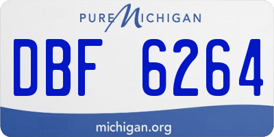 MI license plate DBF6264