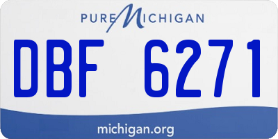 MI license plate DBF6271