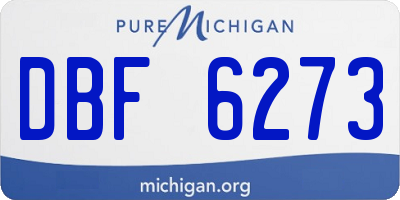 MI license plate DBF6273