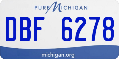 MI license plate DBF6278