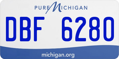 MI license plate DBF6280