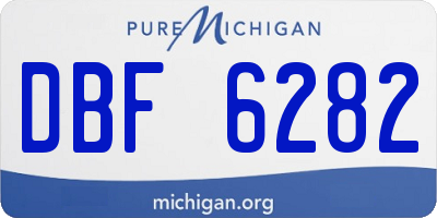 MI license plate DBF6282