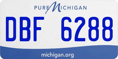 MI license plate DBF6288