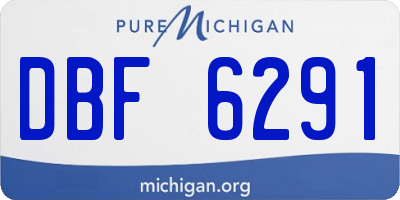 MI license plate DBF6291
