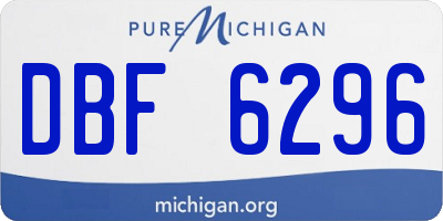 MI license plate DBF6296
