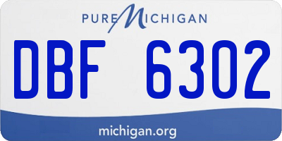 MI license plate DBF6302