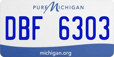 MI license plate DBF6303