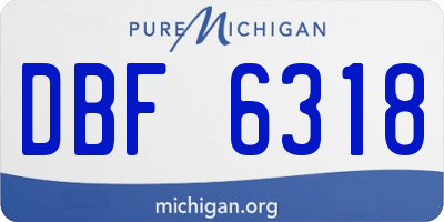 MI license plate DBF6318