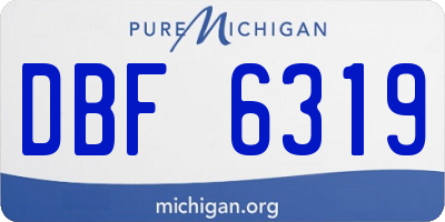 MI license plate DBF6319