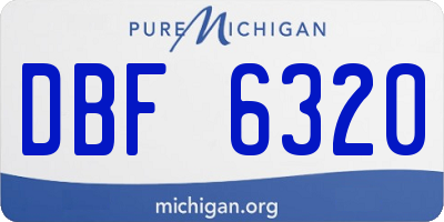 MI license plate DBF6320