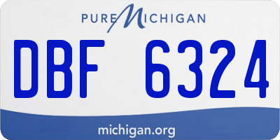 MI license plate DBF6324