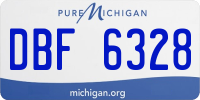 MI license plate DBF6328