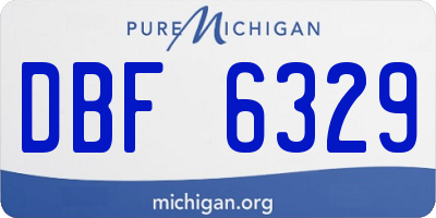 MI license plate DBF6329