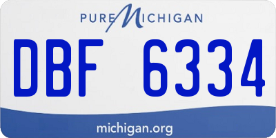 MI license plate DBF6334
