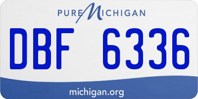 MI license plate DBF6336
