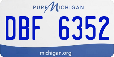 MI license plate DBF6352