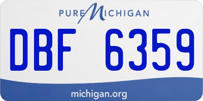 MI license plate DBF6359
