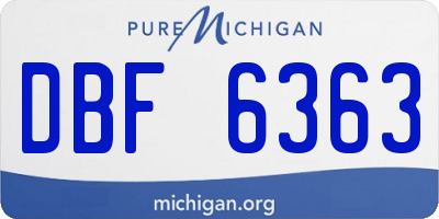 MI license plate DBF6363