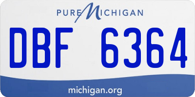 MI license plate DBF6364