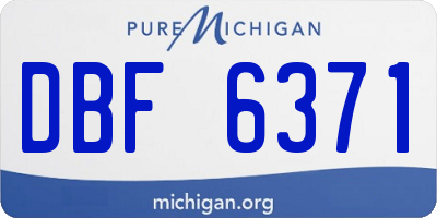 MI license plate DBF6371